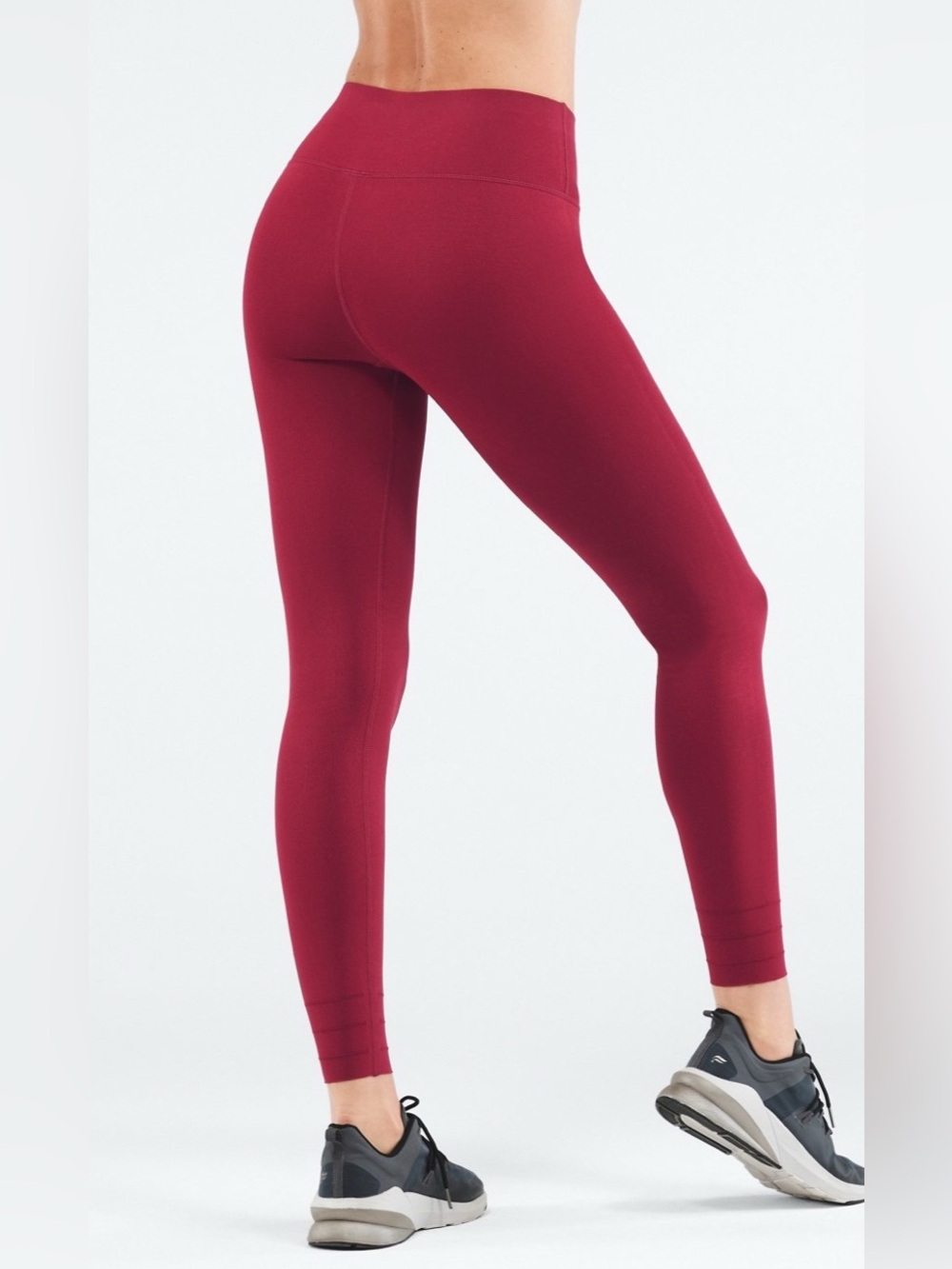 Fabletics SculptKnit Leggings in Burgundy Red
